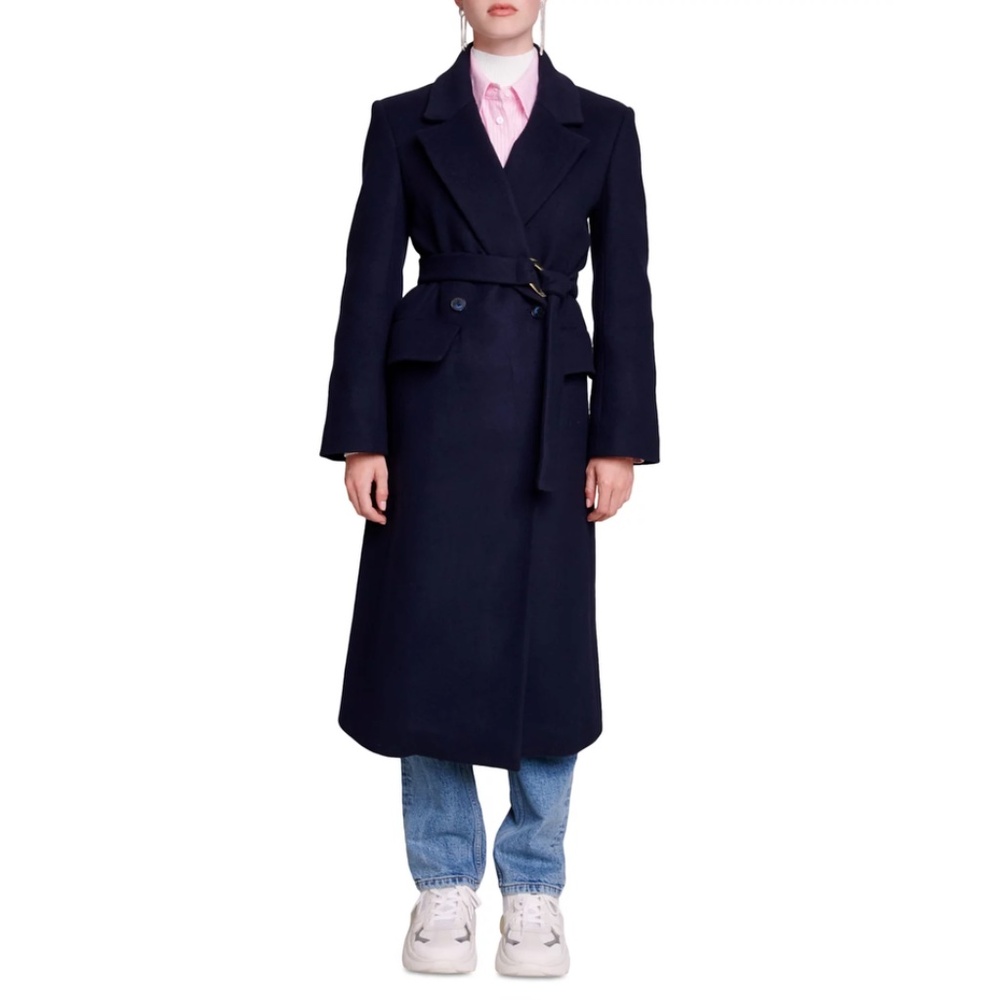 Giblue Double Breasted Belted Coat
